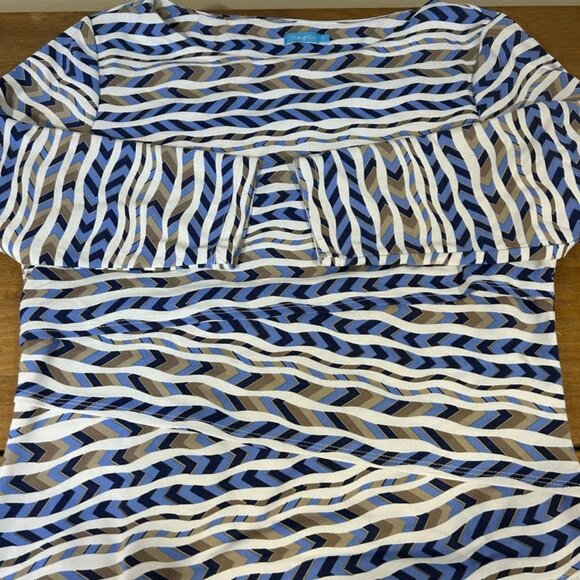 J MCLAUGHLIN Sz M Body-con 3/4 Sleeve Beautiful Colorway Knee Length Pullover - Picture 7 of 7